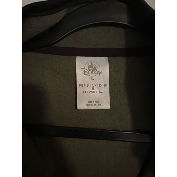 Disneyland Jacket Mens Green Full Zip Fleece Grumpy Size XL Disney Seven Dwarfs - Picture 3 of 3